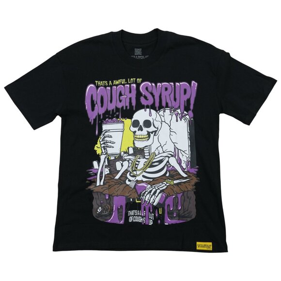 That’s An Awful Lot Of Cough Syrup Skeleton T-shirt Black | ALOCS - Picture 1 of 4